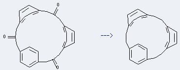 Tetracyclo[14.2.2.24,7.210,13]tetracosa-4,6,10,12,16,18,19,21,23-nonaene can be prepared by [3.3.3]paracyclophane-2,11,20-trione.